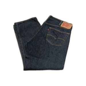 Levi's 501 Original Fit Black Jeans Mens 42x30 Button Fly Red Tag Denim Classic